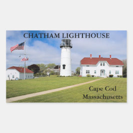 vuurtoren van Chatham, massachusetts van Cape Cod Rechthoekige Sticker
