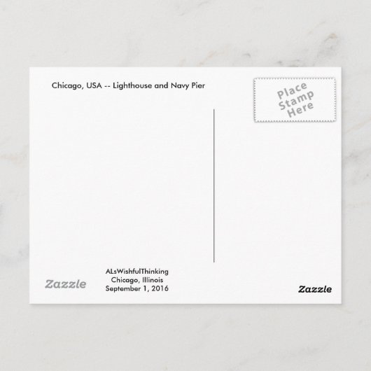 vuurtoren van Chicago Briefkaart (Achterkant)