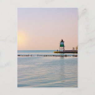 vuurtoren van Chicago Harbour Southeast Briefkaart