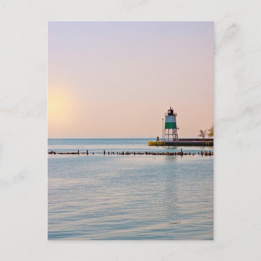 vuurtoren van Chicago Harbour Southeast Briefkaart (Voorkant)