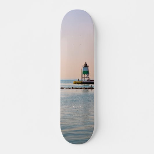 vuurtoren van Chicago Harbour Southeast Persoonlijk Skateboard (Voorkant)