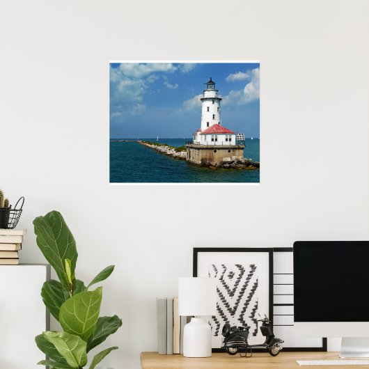 vuurtoren van Chicago Poster (Thuiskantoor)