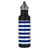 vuurtoren van Chrome op Nautical Stripes Waterfles (Links)