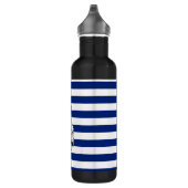 vuurtoren van Chrome op Nautical Stripes Waterfles (Rechts)