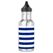 vuurtoren van Chrome op Nautical Stripes Waterfles (Rechts)