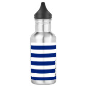 vuurtoren van Chrome op Nautical Stripes Waterfles (Links)