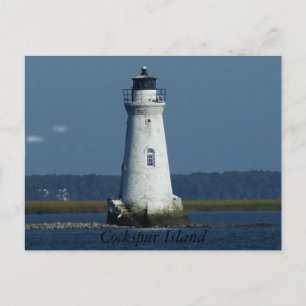 Vuurtoren van Cockspur Island Briefkaart