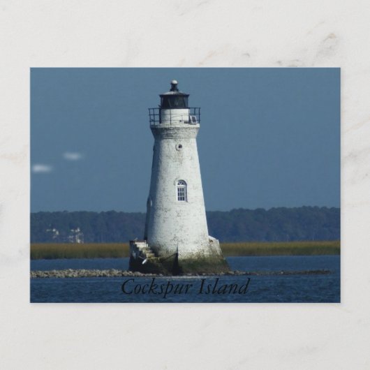 Vuurtoren van Cockspur Island Briefkaart (Voorkant)
