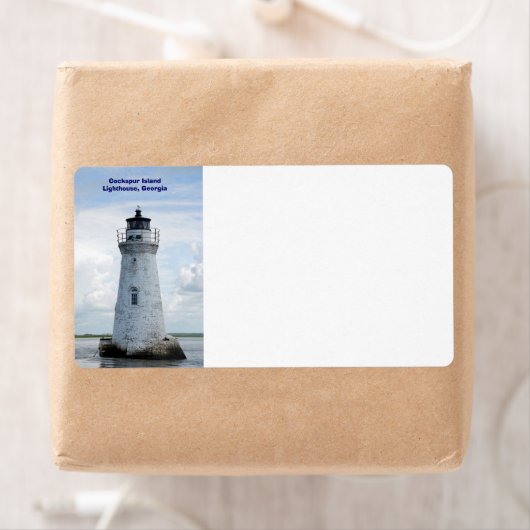 Vuurtoren van Cockspur Island Etiket (Insitu)