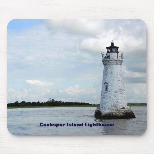 Vuurtoren van Cockspur Island Muismat (Voorkant)