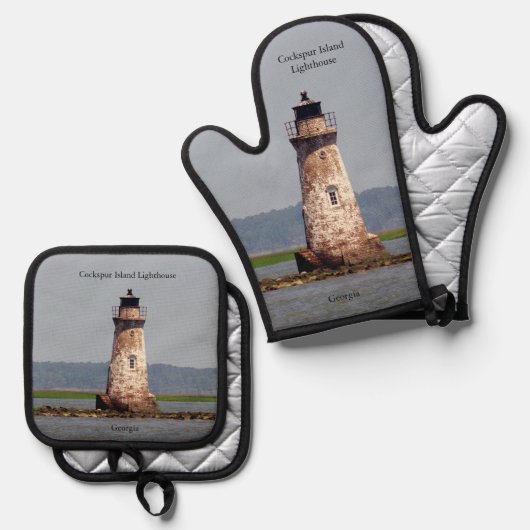 vuurtoren van Cockspur Ovenwant & Pannenlap Set (Voorkant / Achterkant)