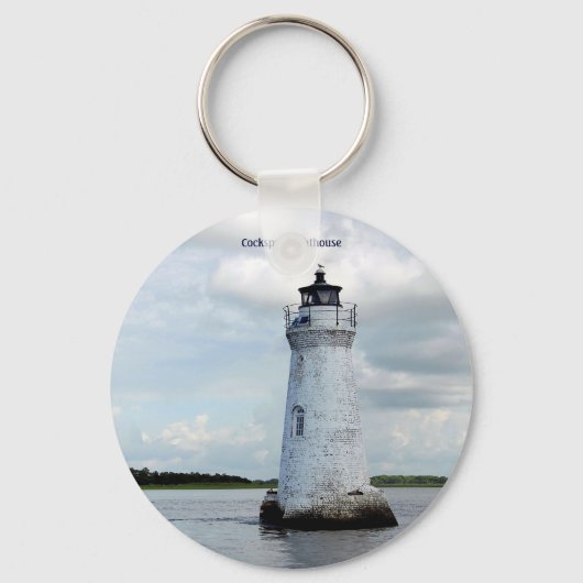 vuurtoren van Cockspur Sleutelhanger (Voorkant)