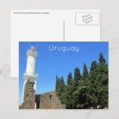 vuurtoren van colonia uruguay briefkaart (Voorkant / Achterkant)