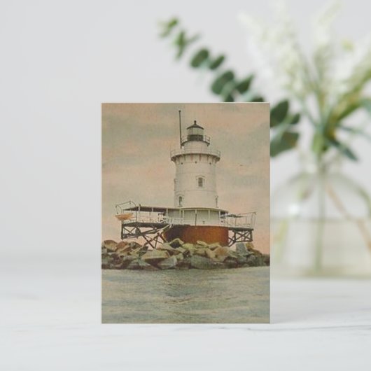 vuurtoren van Conimicut Briefkaart (Staand voorkant)