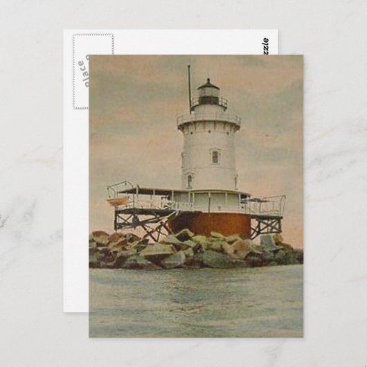 vuurtoren van Conimicut Briefkaart (Voorkant / Achterkant)