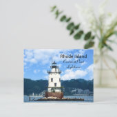 vuurtoren van Conimicut Point RI Briefkaart (Staand voorkant)
