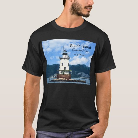 vuurtoren van Conimicut Point RI T-shirt (Voorkant)