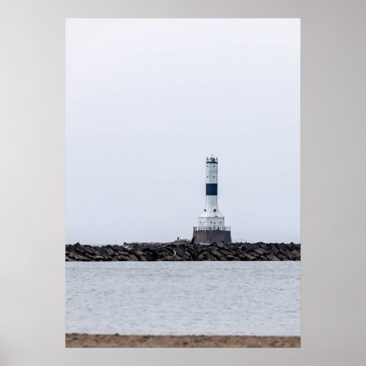 vuurtoren van Conneaut West Breakwater Poster (Voorkant)