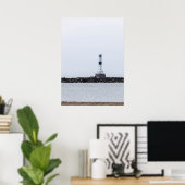 vuurtoren van Conneaut West Breakwater Poster (Thuiskantoor)