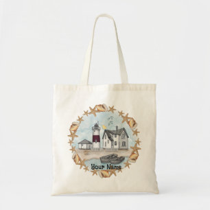 vuurtoren van Connecticut Shells Tote Bag
