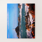 vuurtoren van Corbiere in Jersey Legpuzzel (Verticaal)