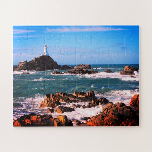 vuurtoren van Corbiere in Jersey Legpuzzel (Horizontaal)