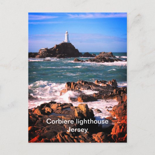 vuurtoren van Corbiere Jersey Briefkaart (Voorkant)