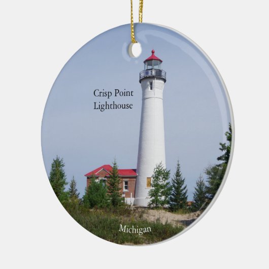 vuurtoren van Crisp Point Keramisch Ornament (Links)