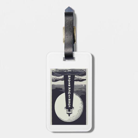 Vuurtoren van Curituck Beach Bagagelabel (Achterkant verticaal)