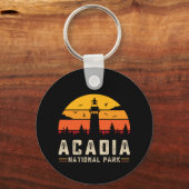 vuurtoren van de acadia - nationaal park maine bar sleutelhanger (Voorkant)