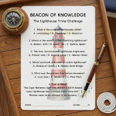Vuurtoren van de Beacon of Knowledge Trivia Sheet Kaart