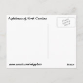 vuurtoren van de buitenbanken briefkaart (Achterkant)