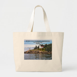 Vuurtoren van de Burnt Coat Harbour, Zwans Island  Grote Tote Bag