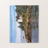 Vuurtoren van de Burnt Coat Harbour, Zwans Island Legpuzzel (Verticaal)