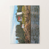 Vuurtoren van de Burnt Coat Harbour, Zwans Island  Legpuzzel (Verticaal)