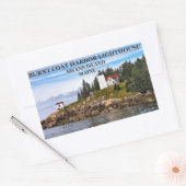 Vuurtoren van de Burnt Coat Harbour, Zwans Island Rechthoekige Sticker (Envelop)