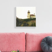 Vuurtoren van de Coquille, Oregon Canvas Afdruk (Insitu (Woonkamer))