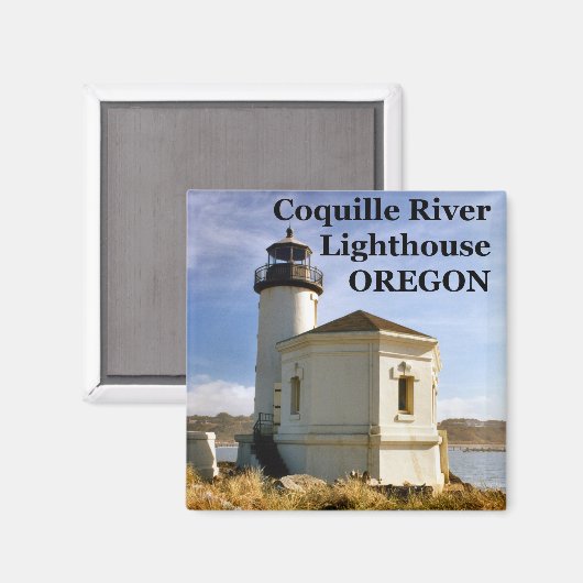 Vuurtoren van de Coquille, Oregon Magnet (Voorkant / Achterkant)