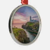 vuurtoren van de Fanad Head | Donegal, Ierland Metalen Ornament (Rechts)