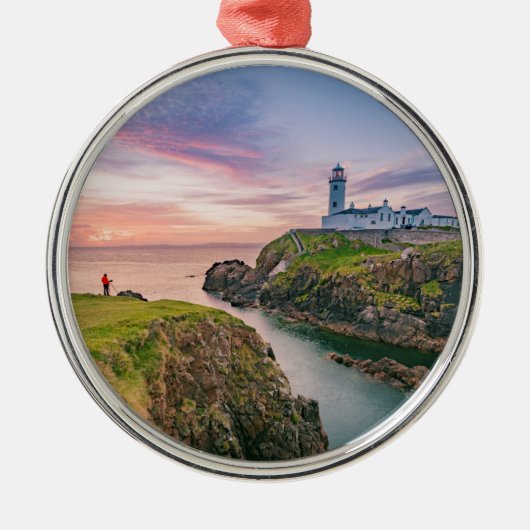 vuurtoren van de Fanad Head | Donegal, Ierland Metalen Ornament (Voorkant)