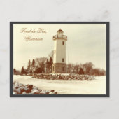vuurtoren van de Fond du Lac Briefkaart (Voorkant)