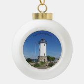 vuurtoren van de Fond Du Lac Keramische Bal Ornament (Voorkant)