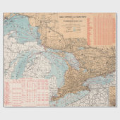 vuurtoren van de Grote Meren en slopende routes Cadeaupapier (Vlak)