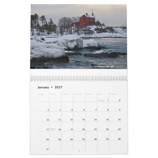 vuurtoren van de Grote Meren Kalender (Jan 2027)