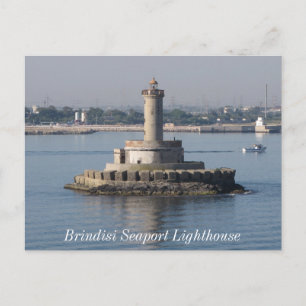 vuurtoren van de haven van Brindisi Briefkaart