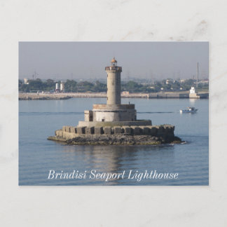 vuurtoren van de haven van Brindisi Briefkaart