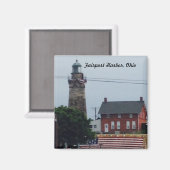 Vuurtoren van de haven van de luchthaven met vlag  magneet (Voorkant / Achterkant)