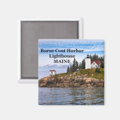 Vuurtoren van de haven van de steenkoollaag, Maine Magneet (Voorkant / Achterkant)