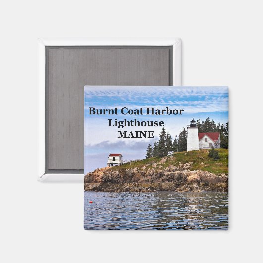 Vuurtoren van de haven van de steenkoollaag, Maine Magneet (Voorkant / Achterkant)