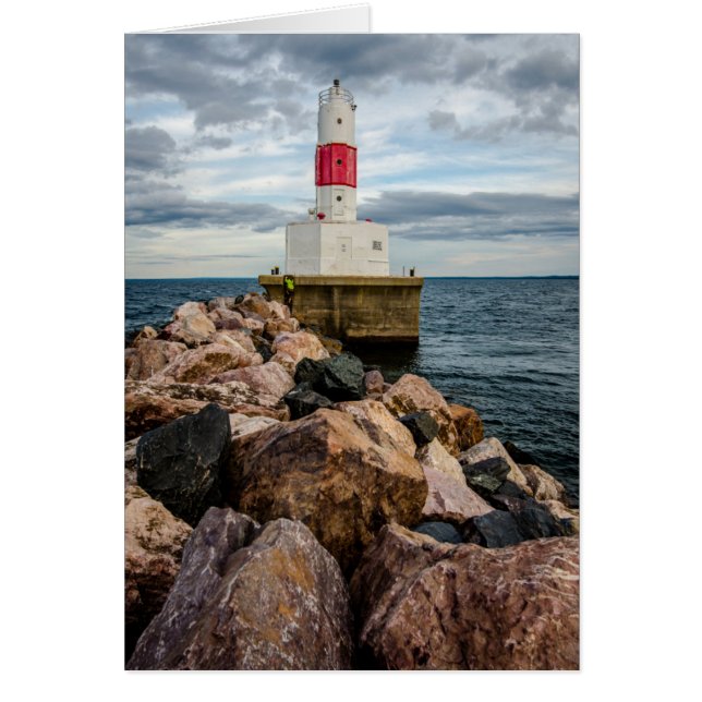 vuurtoren van de haven van Presque Isle Harbor Bre (Voorkant)